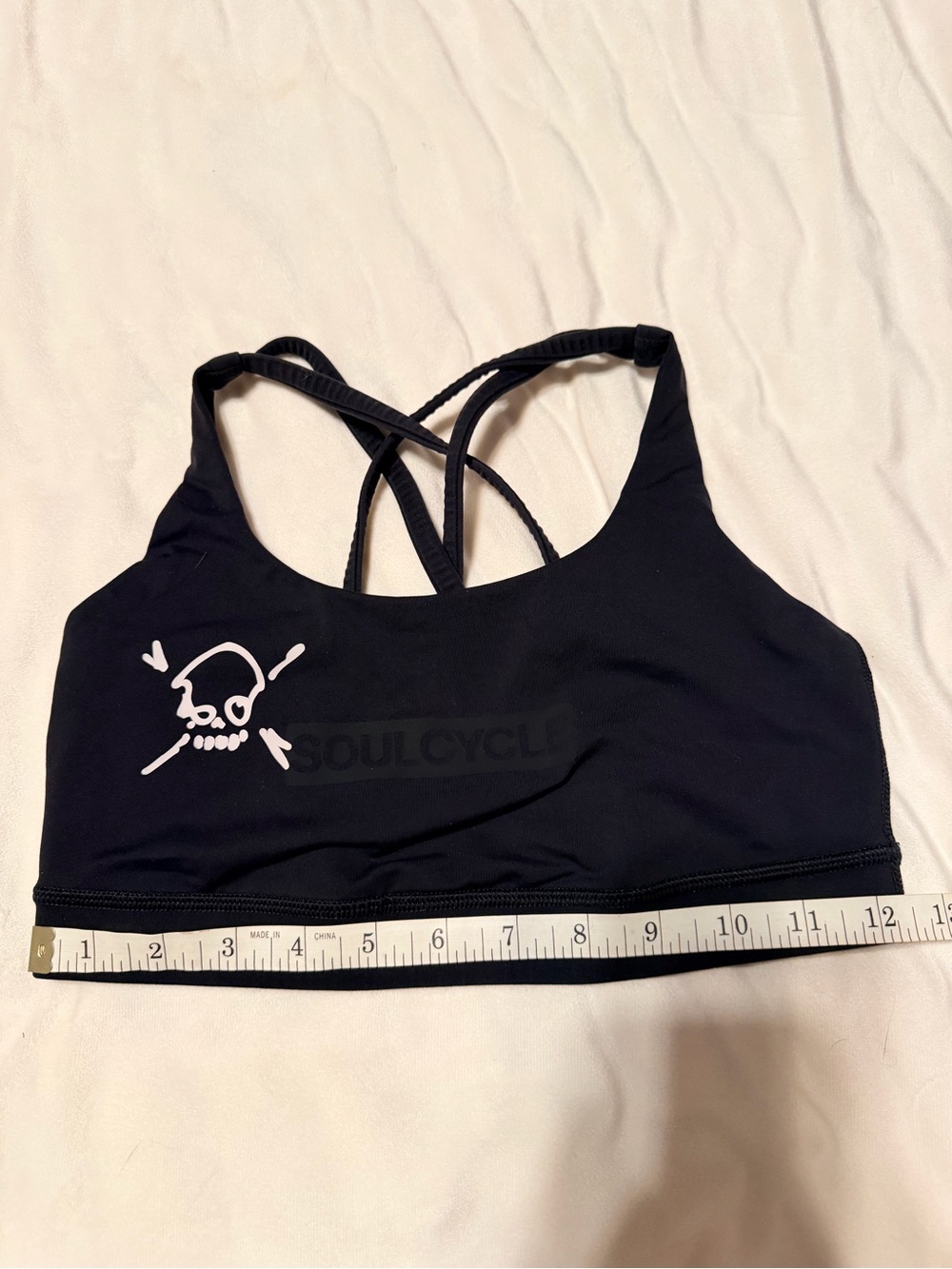 Lululemon x SoulCycle Black White Skull Sports Bra - Picture 4 of 5